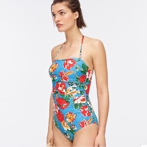 NWOT J.Crew Ruched Swimsuit In Ratti Bahama Floral